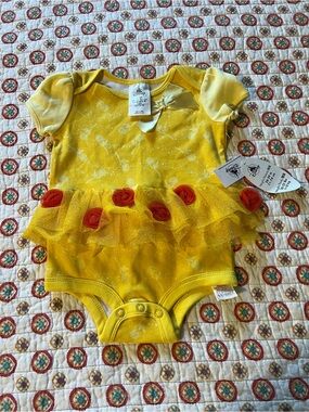 NWT Disney Parks Princess Belle Ruffle One Piece size 9-12months Baby Girl